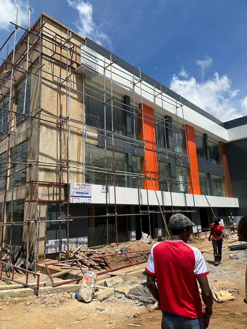 Scaffolding on active construction